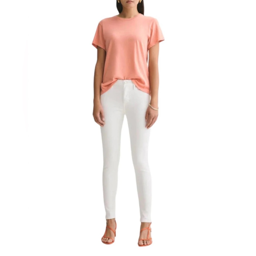 AGOLDE Sophie Mid Rise Ankle Jeans in Phantom (White). Size 25